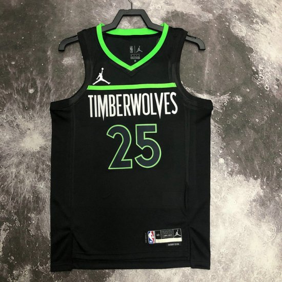 NBA 25 rose Minnesota Timberwolves 2022-23 noir Maillot